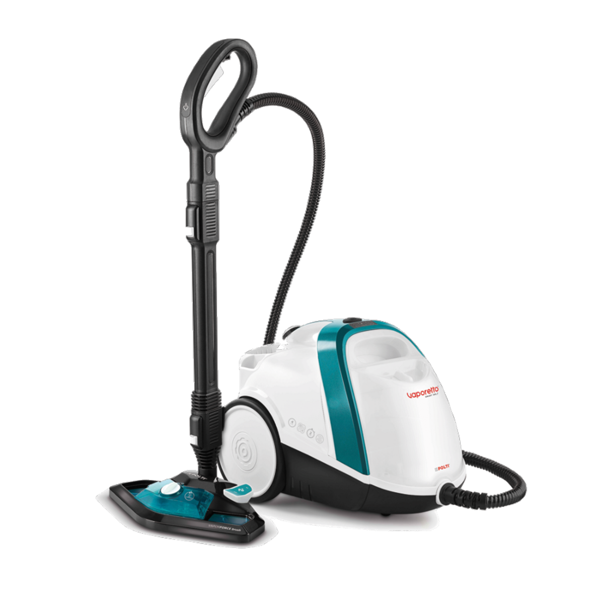 Limpiador de vapor Vaporetto Smart 100_T - POLTI, 1500 W, 2 l, 4 barbar, Turquesa