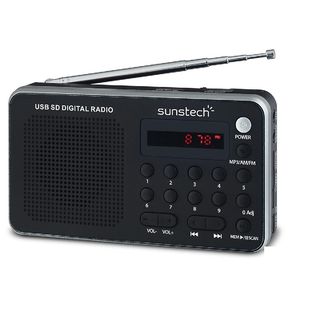 Radio portátil  - RPDS32SL SUNSTECH, Negro, Plata