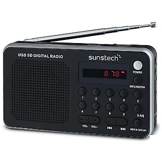 Radio portátil  - RPDS32SL SUNSTECH, Negro, Plata