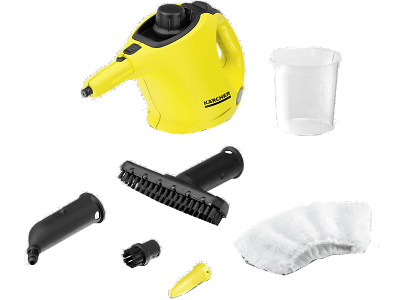 Limpiador de vapor SC2 - KÄRCHER, 1500 W, 1 l, 3,2 barbar, 75 m²m², Negro,  Amarillo