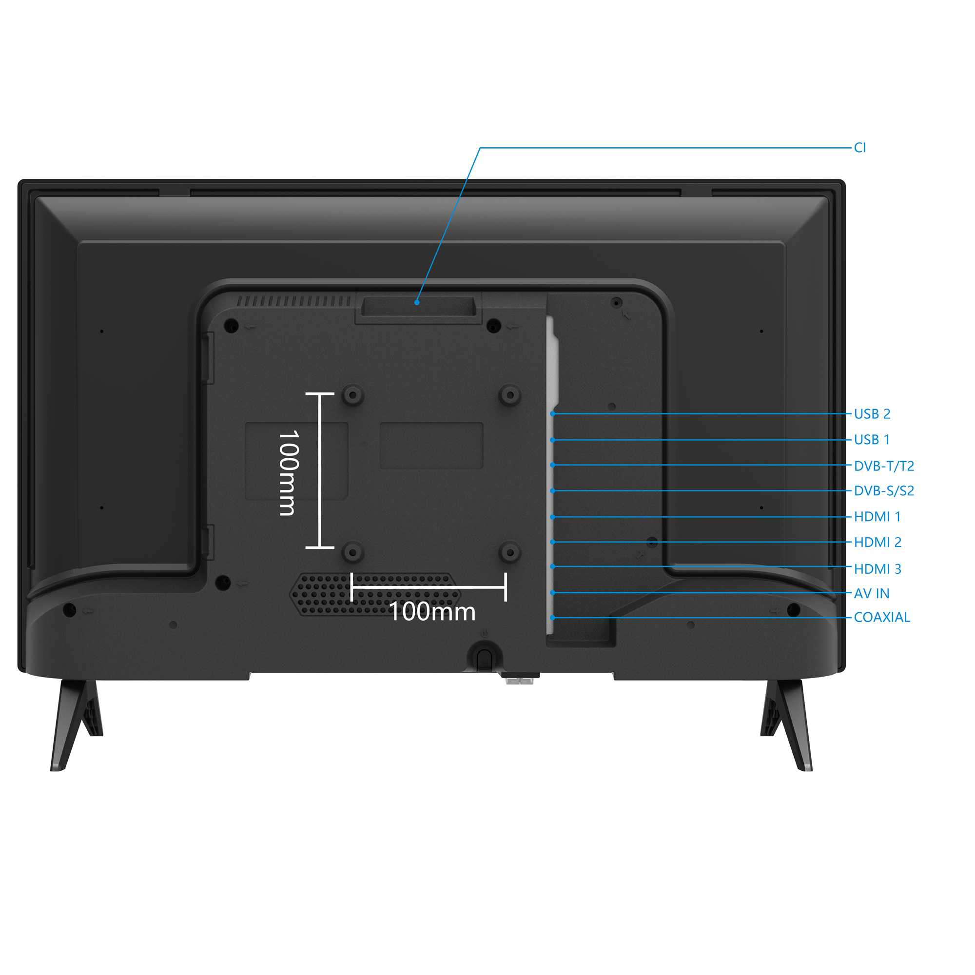 SMART TECH Zoll 24 Non LED cm, (Flat, TV Zoll / 24 Smart 24HN10T2 HD) TV 60