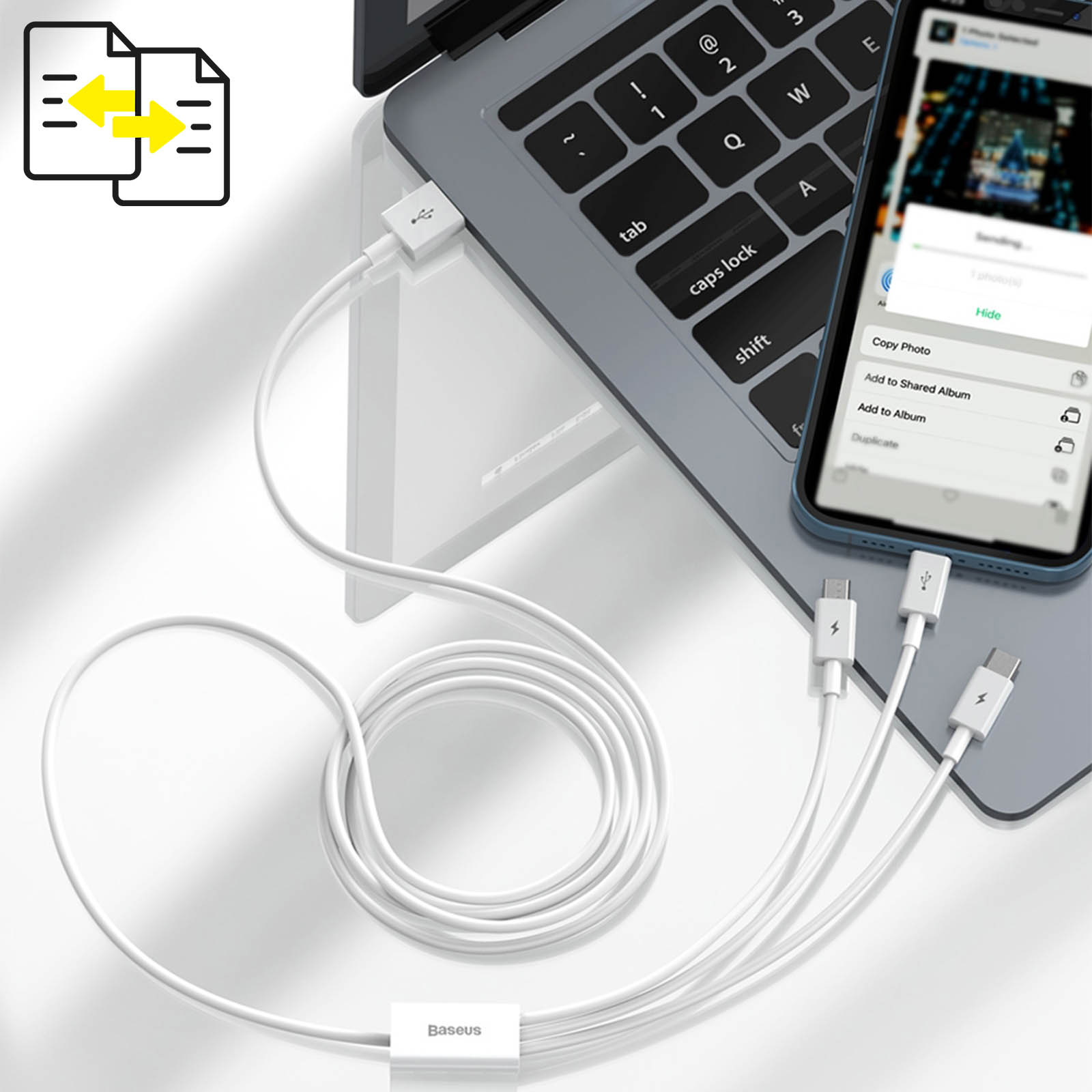BASEUS 3in1 USB Ladekabel Kabel