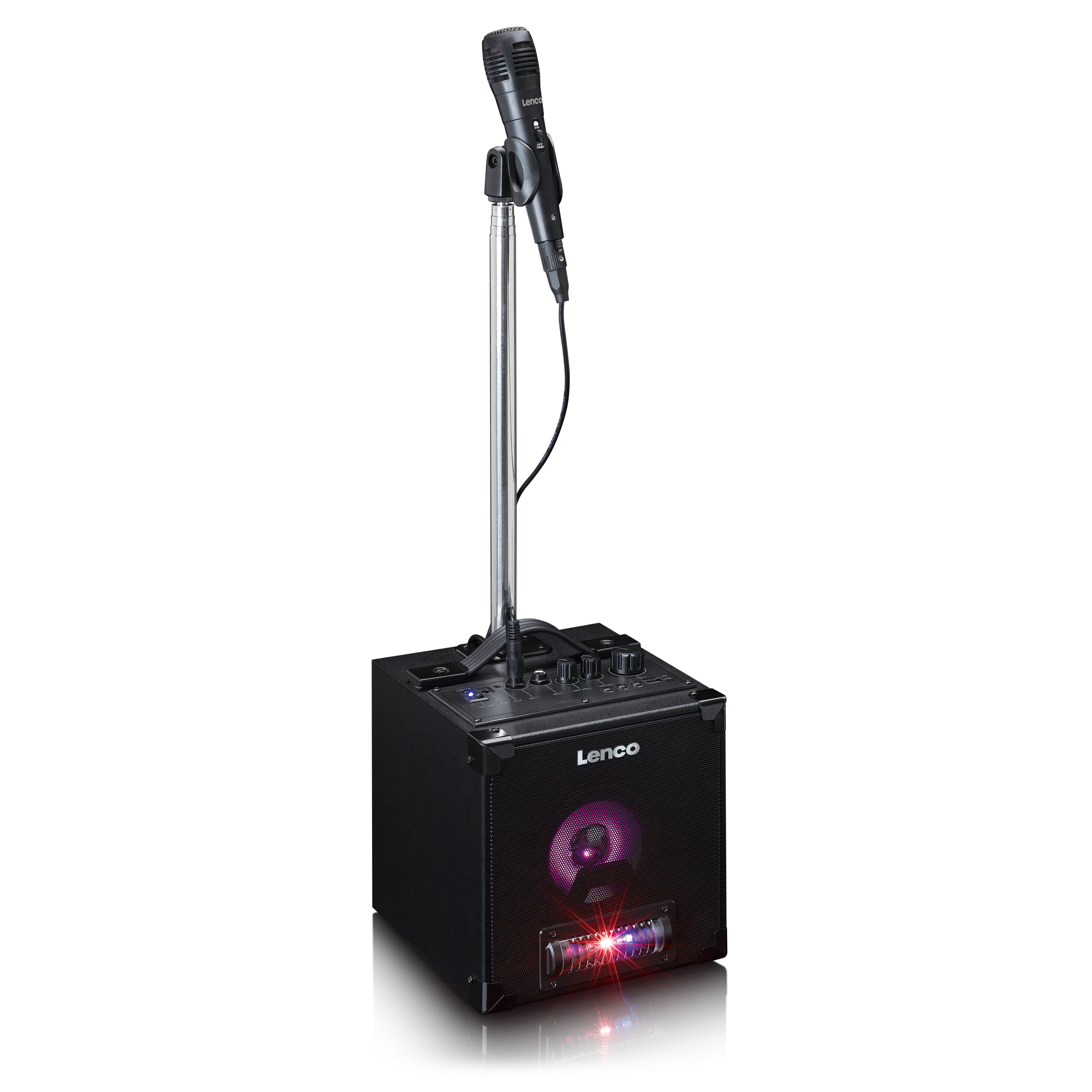 LENCO BTC-070BK Karaoke - - - Set, Bluetooth Lichteffekte Schwarz