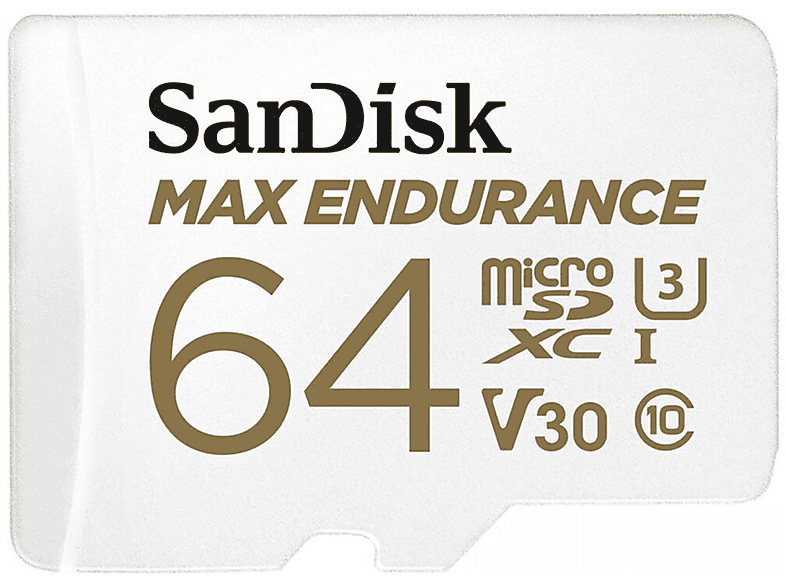 Speicherkarte, Micro-SD SANDISK ENDURAN, 64 MB/s GB, SDSQQVR-064G-GN6IA MAX 100 MSHC