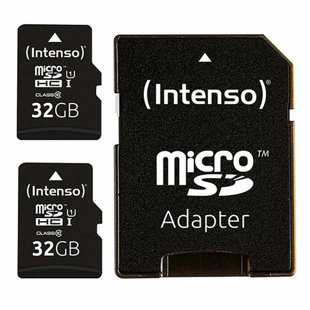 INTENSO 3423482 INT CARD2X32GB Speicherkarte, Micro-SDHC 32 SDHC MB/s 45 MICRO UHS1, GB