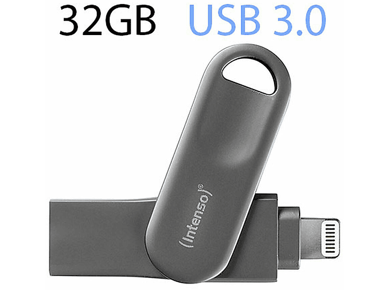 INTENSO 3535580 32GB LINE USB-Stick 32 PRO (Anthrazit, GB) IMOBILE