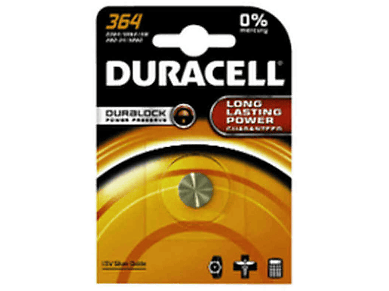 DURACELL 1.5 364 B1 Volt Stück 364 1 Batterie, Silber-Oxid, 067790