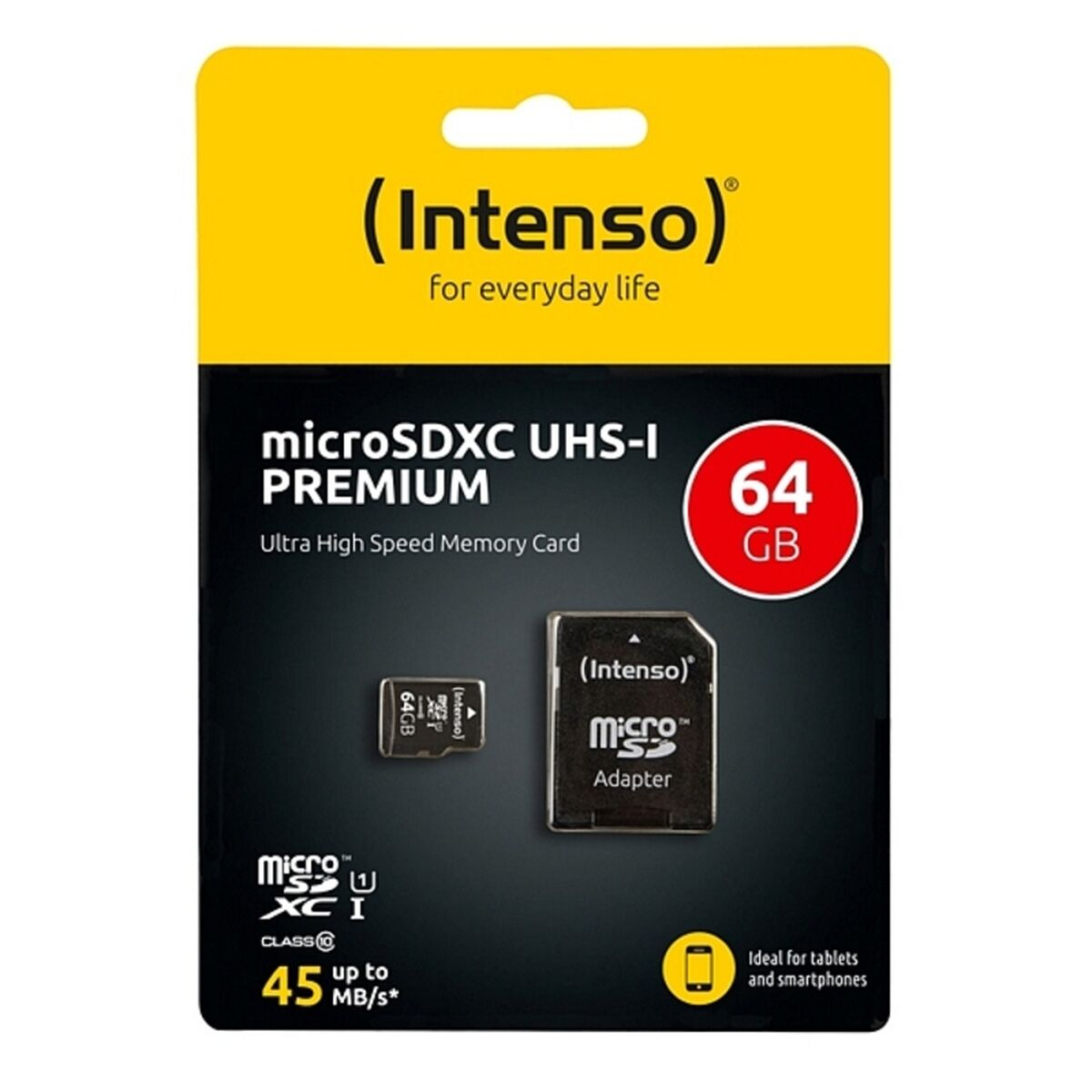 128GB UHS-1 3423491 128 45 Micro-SDXC MICRO PREMIUM, MB/s Speicherkarte, INTENSO GB, SDXC