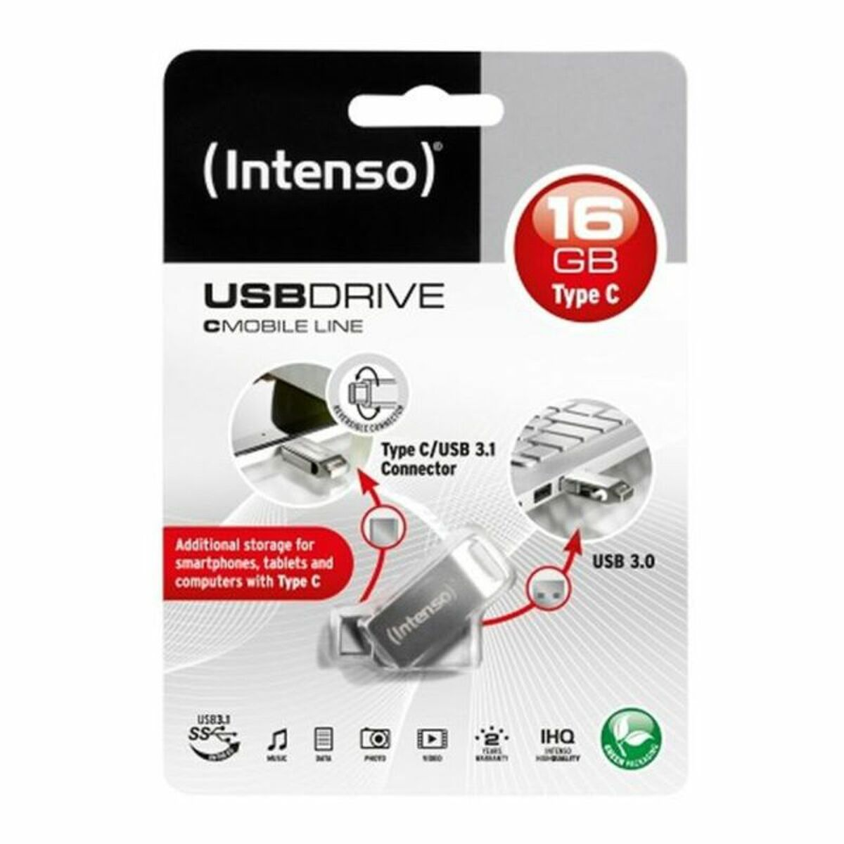 INTENSO 3536470 16GB CMOBILE GB) USB-Stick LINE (Silber, 16