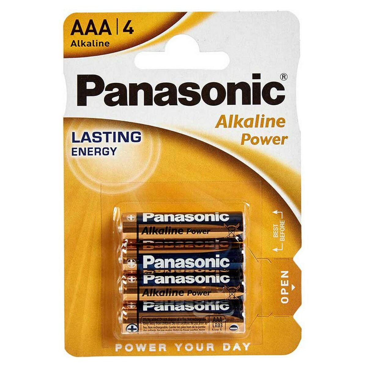PANASONIC 00261999 LR03APB/4BP 4 Stück Batterie, 1.5 Volt Alkaline, AAA