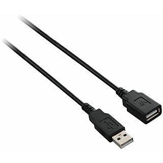 Cable USB - V7 V7N2USB2EXT-06F, USB 2.0, Negro