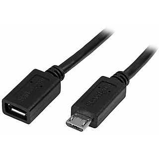Cable USB - STARTECH USBUBEXT50CM, USB 2.0, Negro