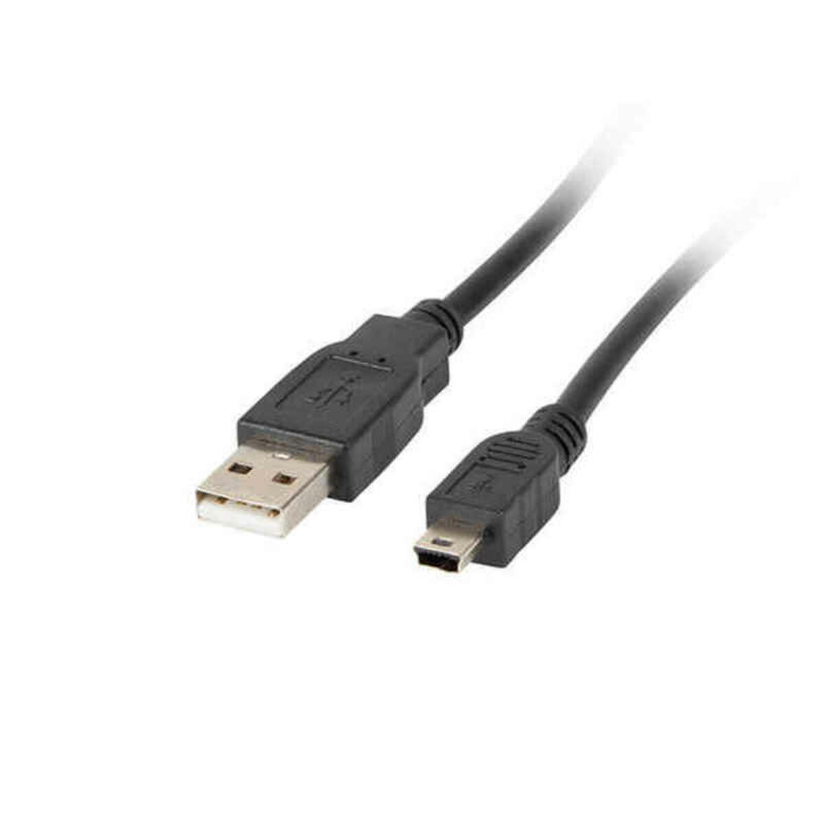 Kabel USB ze złączami USB-A i micro-USB. Czarny kolor.
