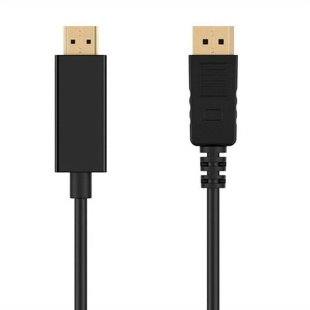 Cavo nero con connettore HDMI ad un'estremità e DisplayPort all'altra.