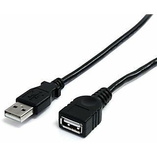 Cable USB - STARTECH USBEXTAA3BK, USB 2.0, Negro