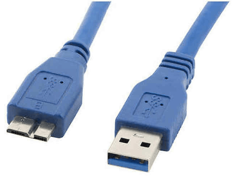 SYSTEM-S Cavo USB 3.0 da 30 cm tipo B maschio a tipo A maschio, angolare, colore: Blu