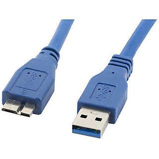 Cable USB - LANBERG CA-US3M-10CC-0005-B, USB 2.0, Azul