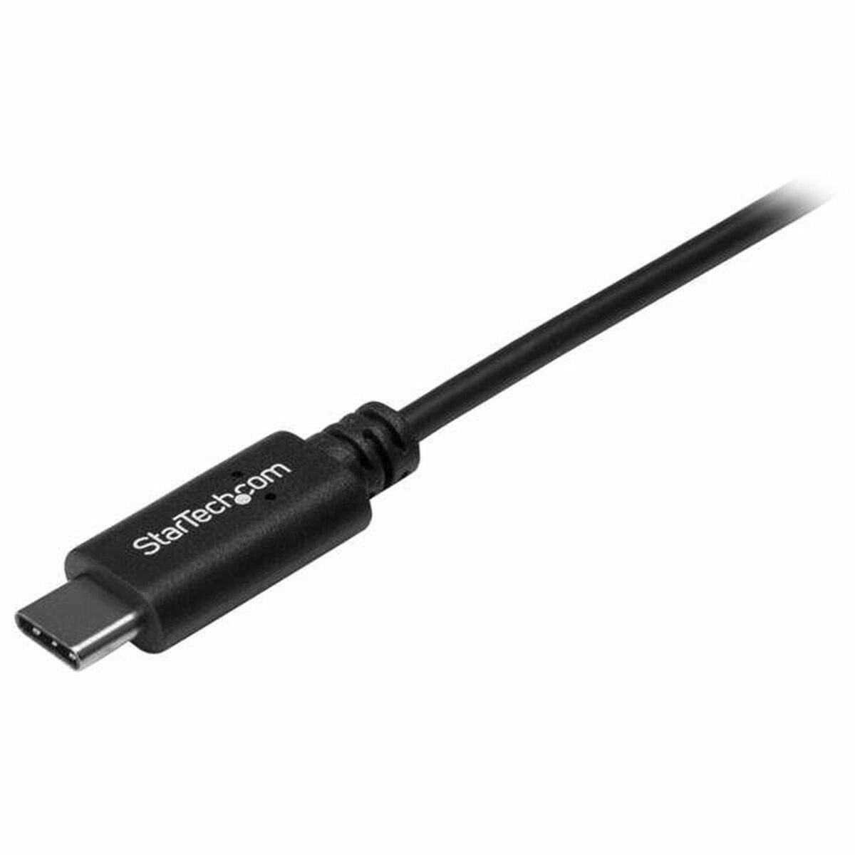 Black USB-C cable with StarTech.com branding. Single cable, angled shot.