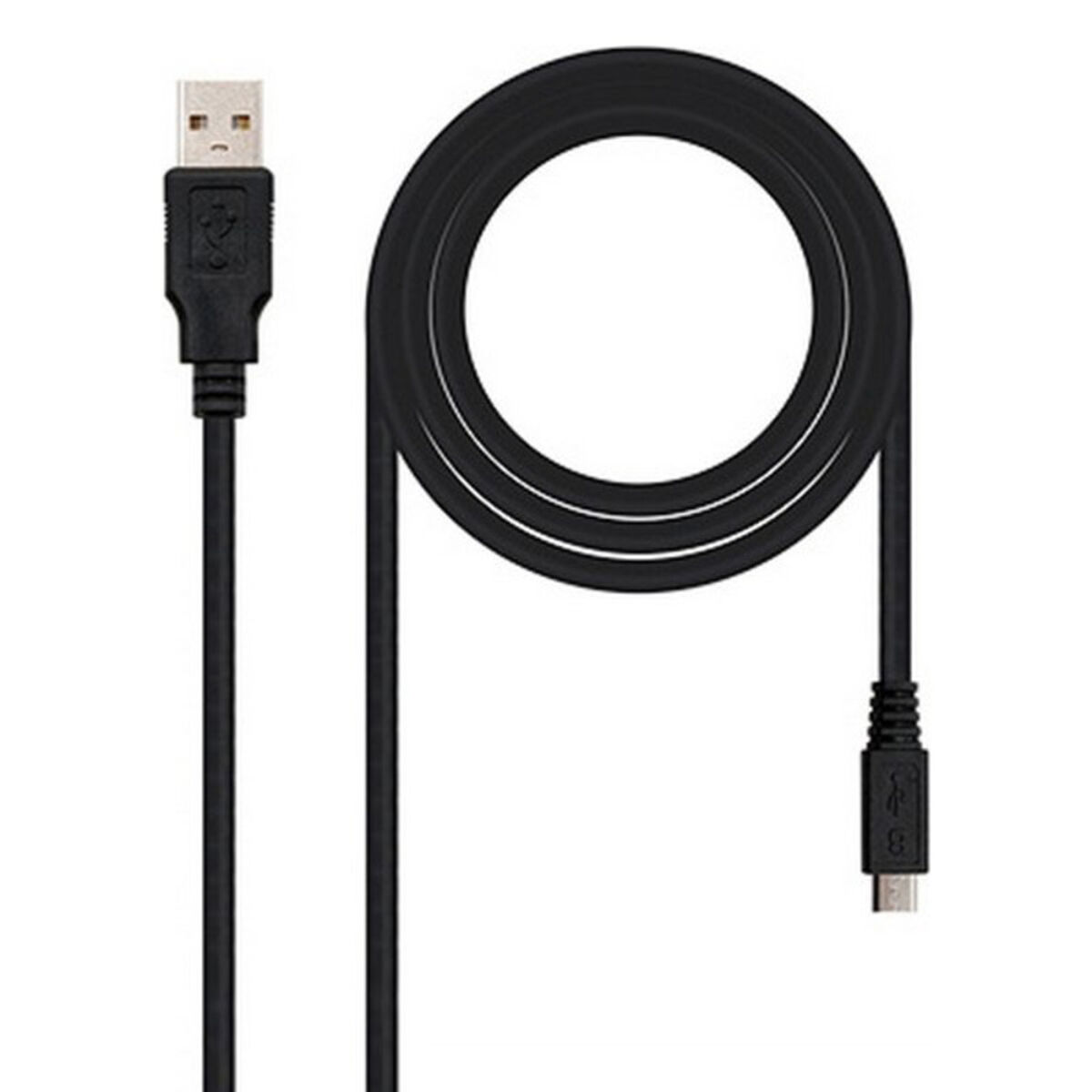 Cable USB - 10.01.0500 NANOCABLE, Negro