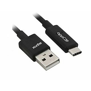 Cable USB - APPROX APPC40, USB 2.0, Negro