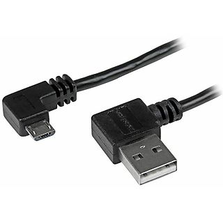 Cable USB - STARTECH USB2AUB2RA1M, USB 2.0, Negro