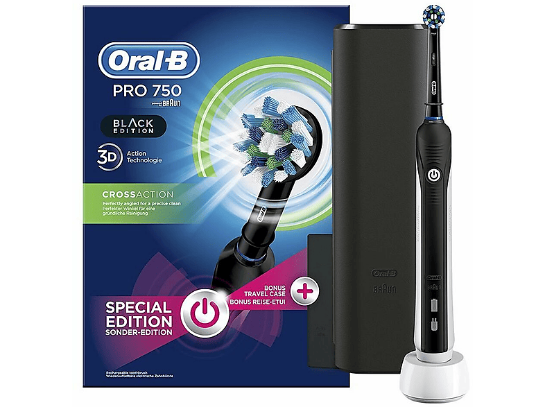 ORAL-B PRO 750 Elektrische Zahnbürste Black | MediaMarkt