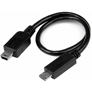 Cable USB - STARTECH UMUSBOTG8IN, USB 2.0, Negro