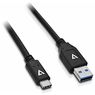 Cable USB - V7 V7U3.1AC-1M-BLK-1N, USB 2.0, Negro