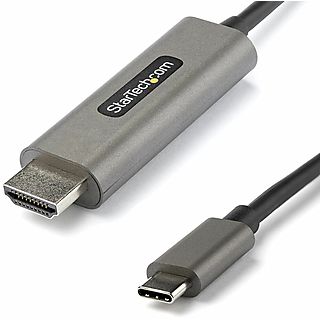 Cable USB - STARTECH CDP2HDMM1MH, USB 2.0, Negro/Gris