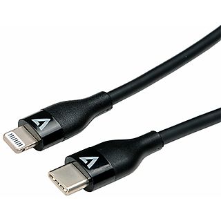 Cable USB - V7 V7USBCLGT-1M, USB 2.0, Negro