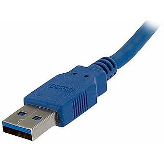 Cable USB - STARTECH USB3SEXT1M, USB 2.0, Azul