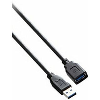 Cable USB - V7 V7E2USB3EXT-1.8M-2N, USB 2.0, Negro