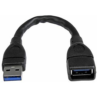 Cable USB - STARTECH USB3EXT6INBK, USB 2.0, Negro