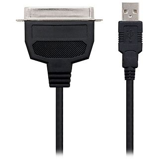 Cable USB - NANOCABLE 10.03.0001, USB 2.0, Negro