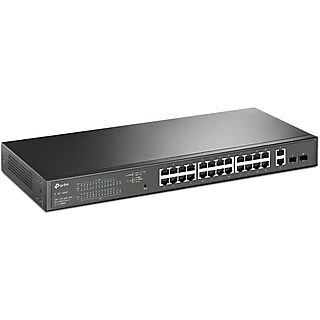 Switch  - TL-SG1428PE TP-LINK, 1000 Mbps Mbps, 26 puertos Ethernet, Negro