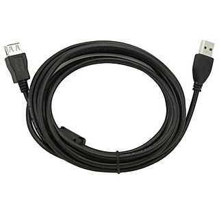 Cable USB - GEMBIRD CCF-USB2-AMAF-10, USB 2.0, Negro