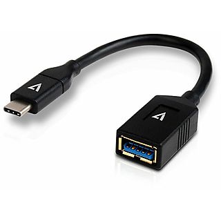 Cable USB - V7 V7U3C-BLK-1N, USB 2.0, Negro