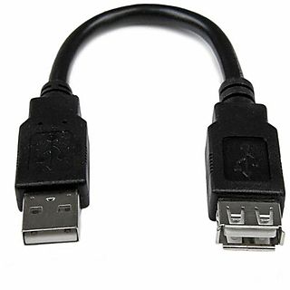 Cable USB - STARTECH USBEXTAA6IN, USB 2.0, Negro