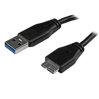 Cable USB - STARTECH USB3AUB15CMS, USB 2.0, Negro