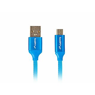 Cable USB - LANBERG CA-USBM-20CU-0018-BL, USB 2.0, Azul