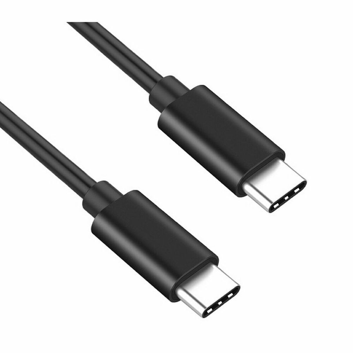 Two black USB-C cables with USB-C connectors.