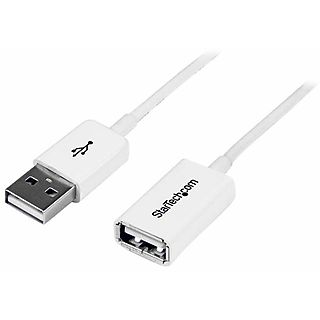 Cable USB - STARTECH USBEXTPAA1MW, USB 2.0, Blanco