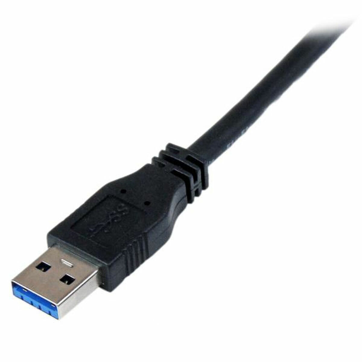 Cavo USB nero con connettore blu. Il connettore presenta le marcature 'USB 3.0' e 'SS'.