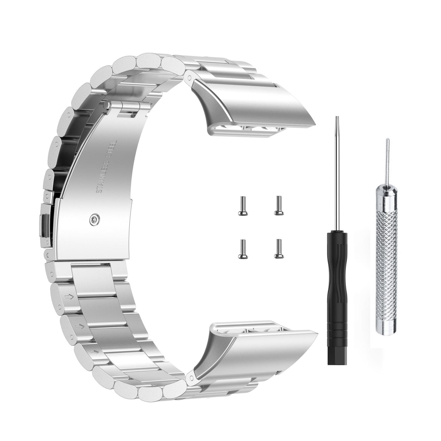 INF Silber, Approach Armband Forerunner / Ersatzarmband, S10 silber Garmin / Teile Approach S10 Garmin, Forerunner 35 30, Edelstahl 7