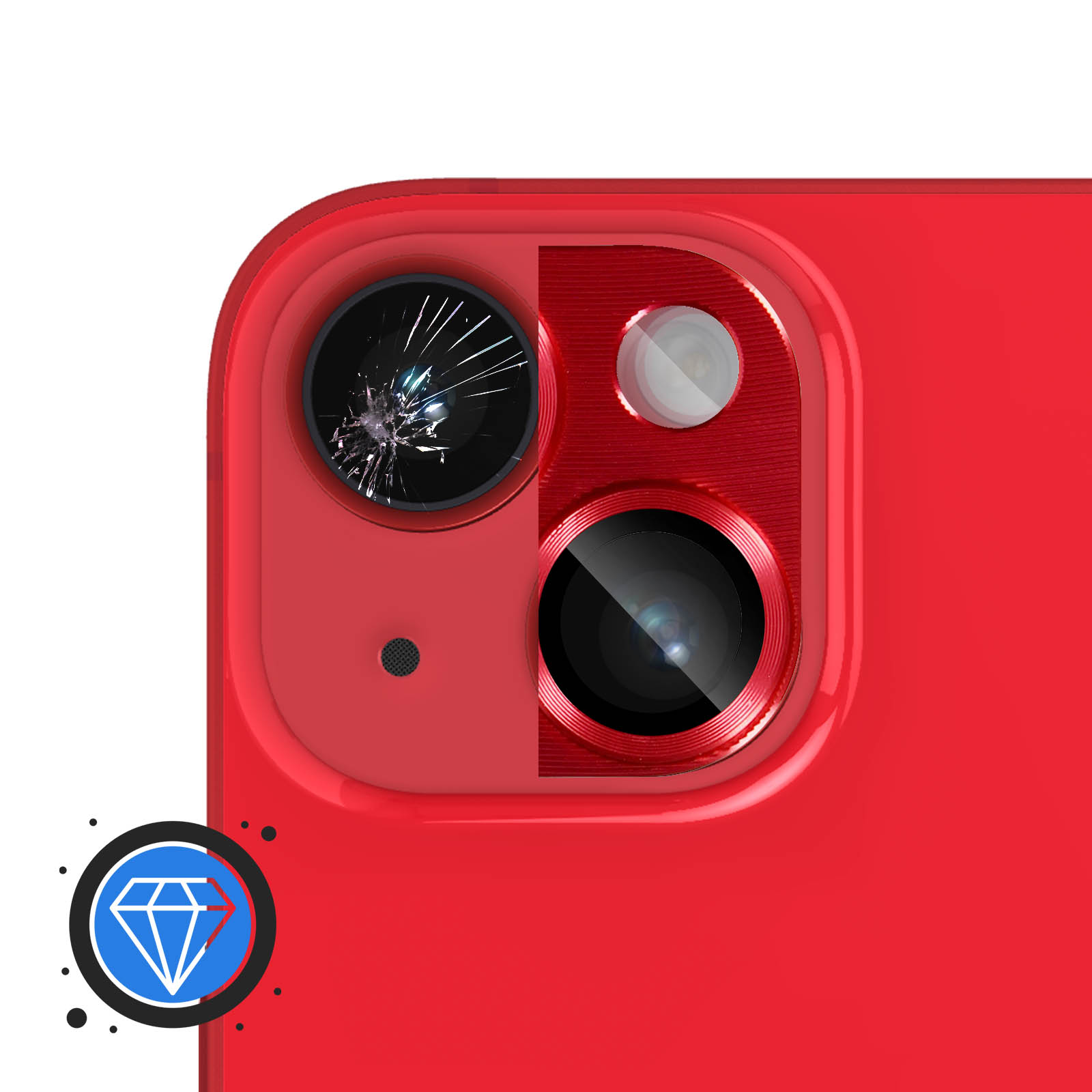 Folien(für iPhone AVIZAR Plus) Rückkamera Apple 14 Series Aluminium