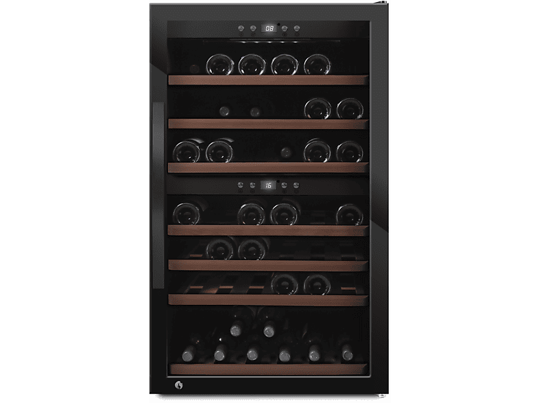Weinkühlschrank 66 G, MQUVÉE Fullglass Schwarz) WineExpert Black (EEK