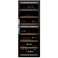 MQUVÉE WineExpert 126 Fullglass Black Weinkühlschrank (EEK G, Schwarz)