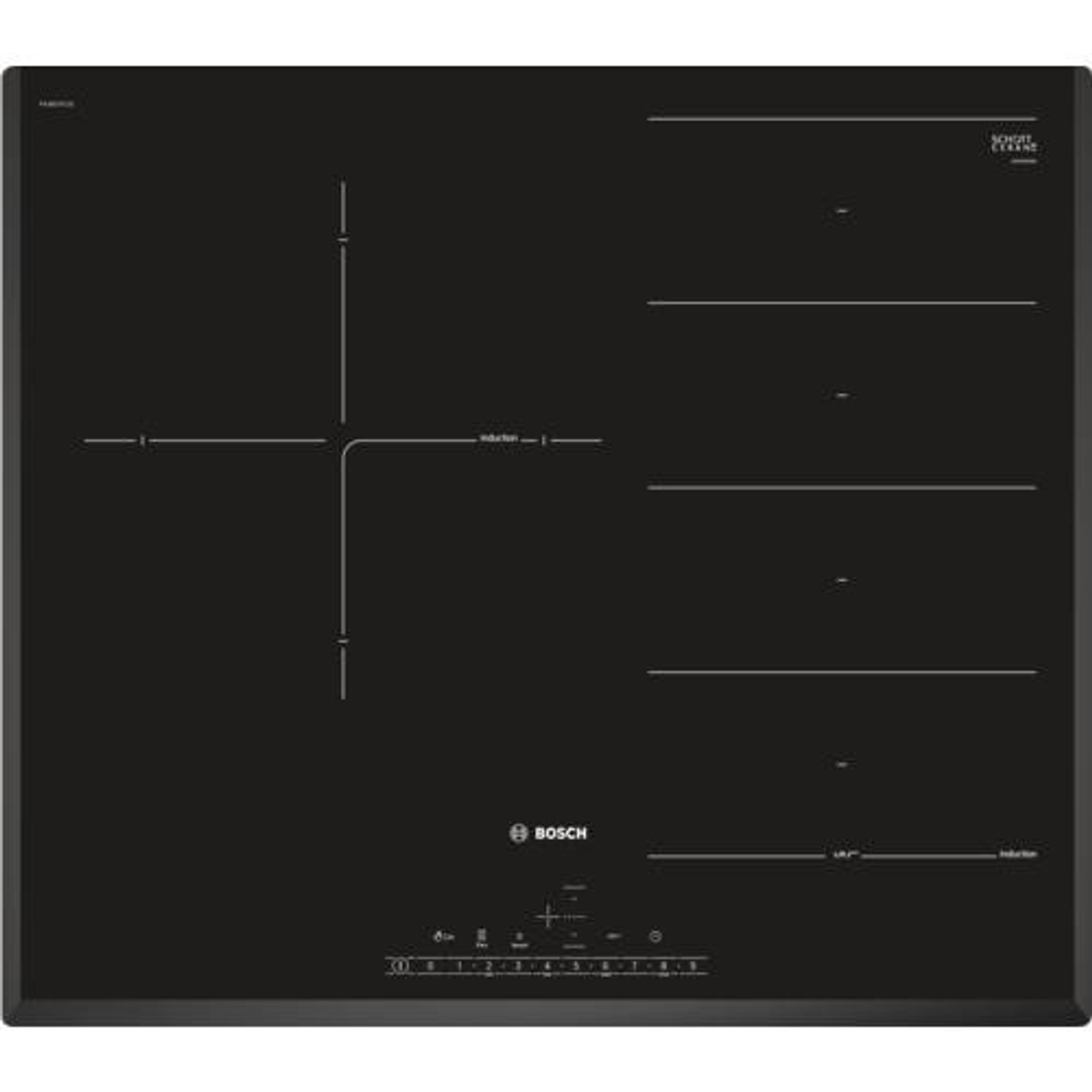 Placa de vitrocerámica - PXJ651FC1E BOSCH, Eléctrica, 2, Negro