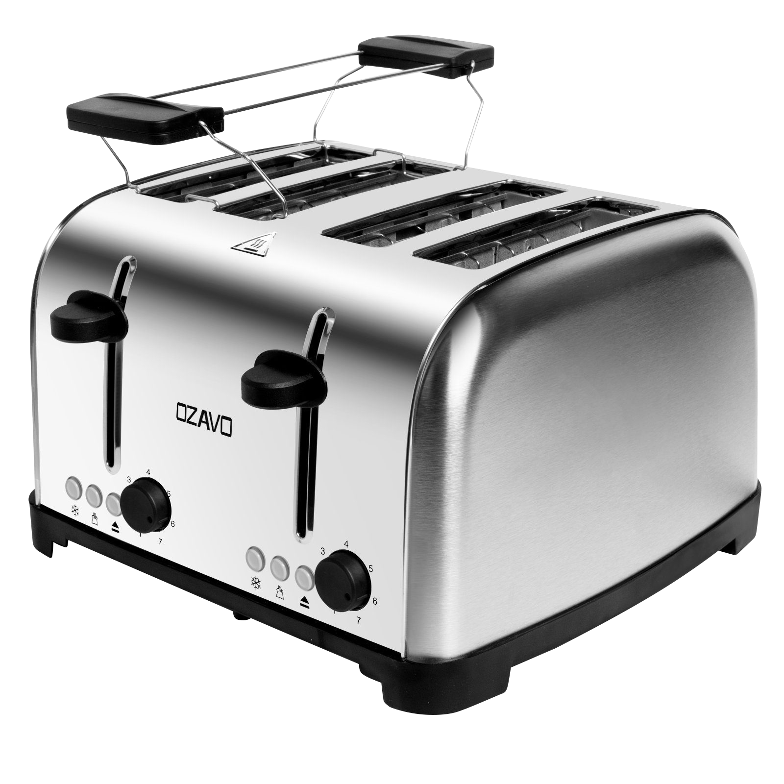 OZAVO OZ331 Toaster Silber (1700 Schlitze: Watt, 4)