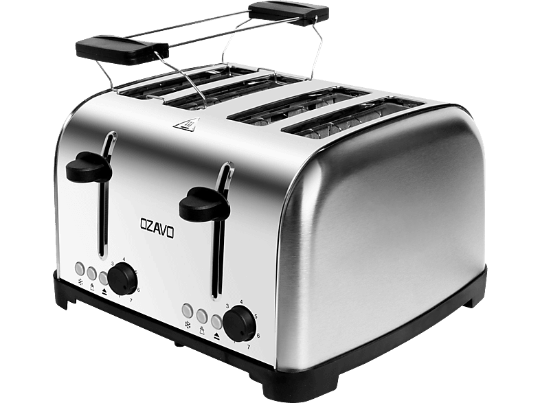 OZAVO OZ331 Toaster Silber (1700 Schlitze: Watt, 4)